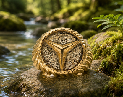 DIVYORO THE RIBBED TRI-STAR (MERCEDES-STYLE) SIGNET