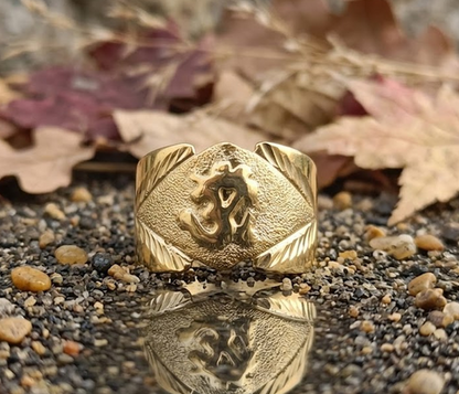 DIVYORO THE TEXTURED EYE-FRAME OM RING