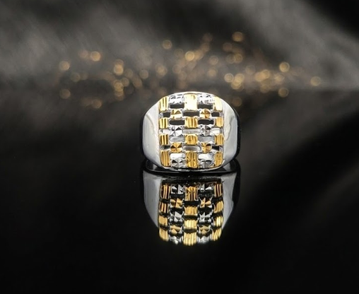 DIVYORO THE GOLDEN WOVEN LATTICE BAND
