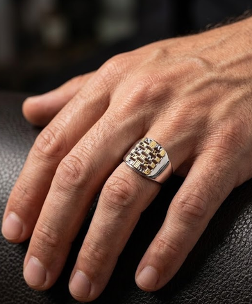 DIVYORO THE GOLDEN WOVEN LATTICE BAND