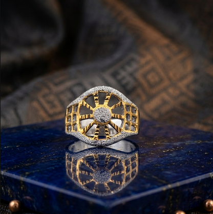 DIVYORO THE OPENWORK SPOKE WHEEL RING
