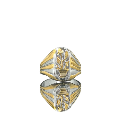 DIVYORO TWO-TONE SCULPTED FLORAL VASE SIGNET