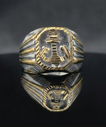 DIVYORO NAUTICAL ANCHOR HEAVY SIGNET RING