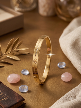DIVYORO SACRED OM PARALLEL LINE HINGED KADA