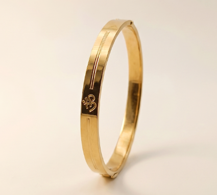 DIVYORO SACRED OM PARALLEL LINE HINGED KADA