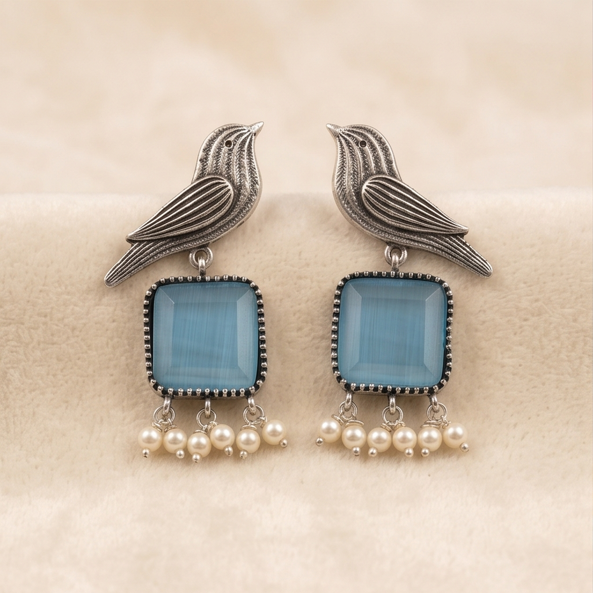 DIVYORO SKY BLUE BIRD DANGLES