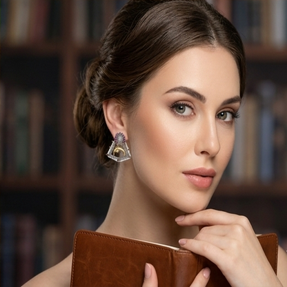 DIVYORO GOLDEN DOLPHIN STUD EARRINGS