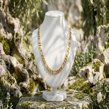 DIVYORO GOLD FIGARO LINK CHAIN