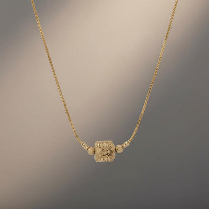 DIVYORO GOLD CYLINDER PENDANT CHAIN