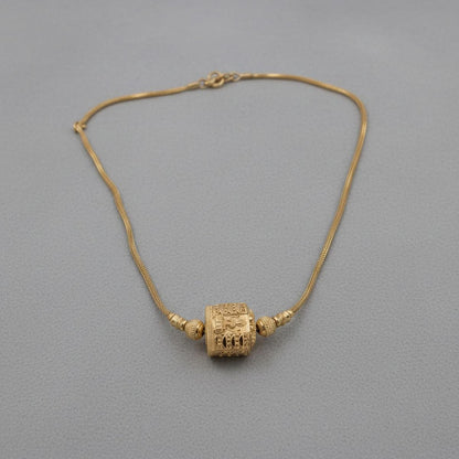 DIVYORO GOLD CYLINDER PENDANT CHAIN