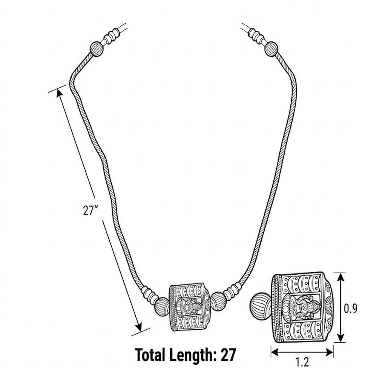 DIVYORO GOLD CYLINDER PENDANT CHAIN