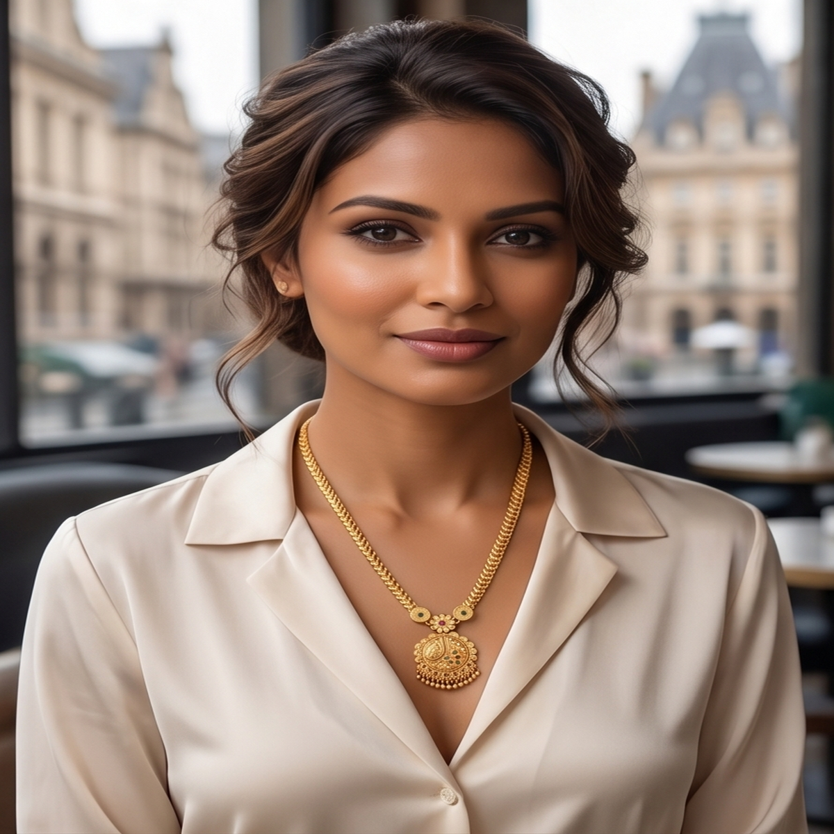 DIVYORO ROYAL CREST LONG PENDANT NECKLACE