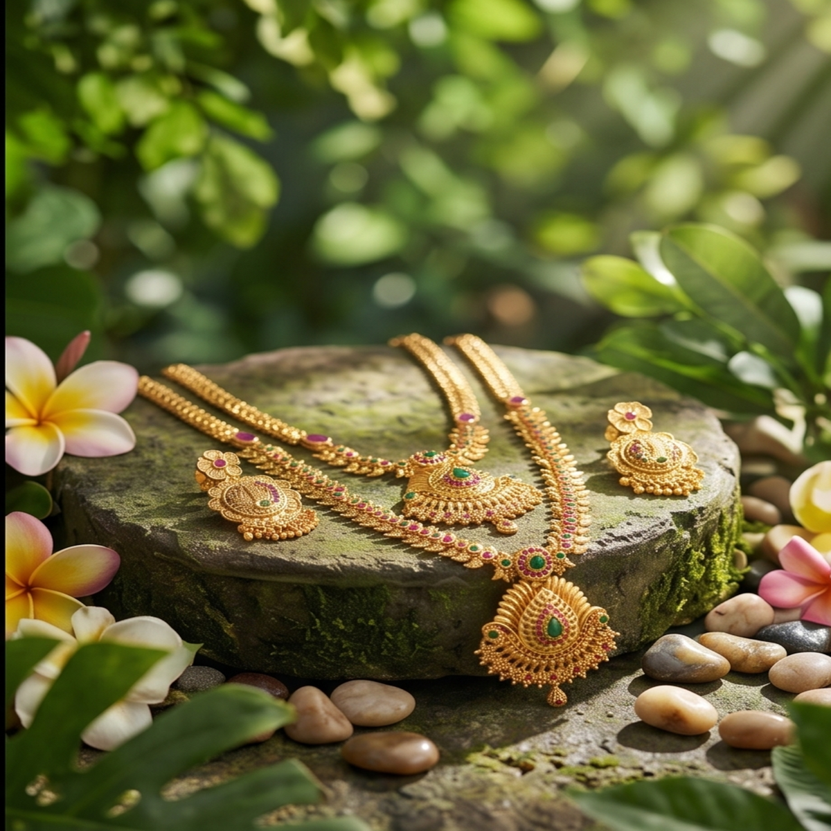 DIVYORO HERITAGE DOUBLE-LAYERED GOLD NECKLACE