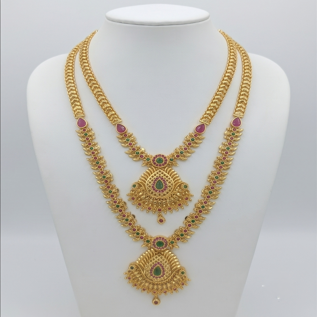 DIVYORO HERITAGE DOUBLE-LAYERED GOLD NECKLACE