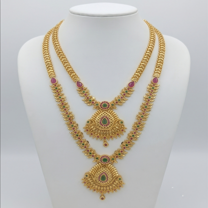 DIVYORO HERITAGE DOUBLE-LAYERED GOLD NECKLACE