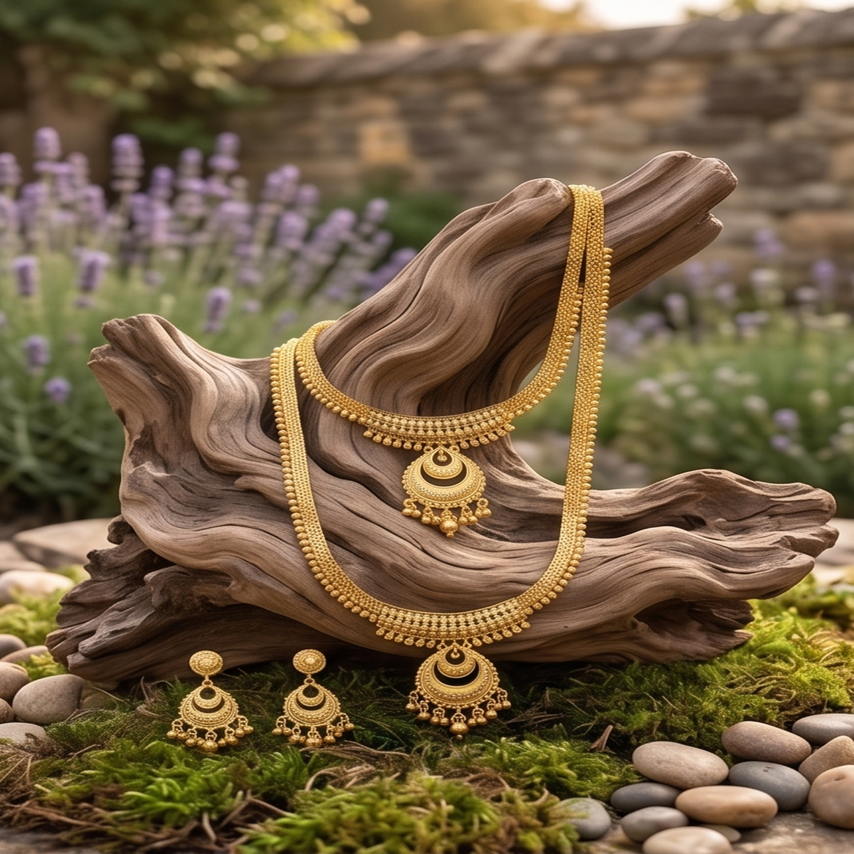 DIVYORO GRAND LAYERED CHANDBALI SET