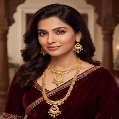 DIVYORO GRAND LAYERED CHANDBALI SET