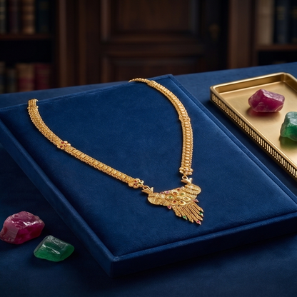 DIVYORO FLORAL GOLD HARAM NECKLACE