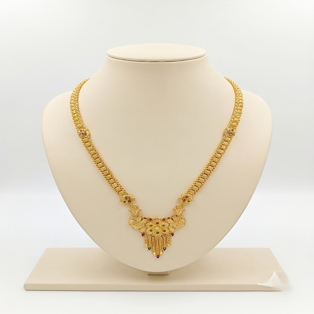 DIVYORO FLORAL GOLD HARAM NECKLACE