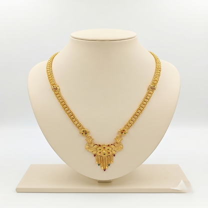 DIVYORO FLORAL GOLD HARAM NECKLACE