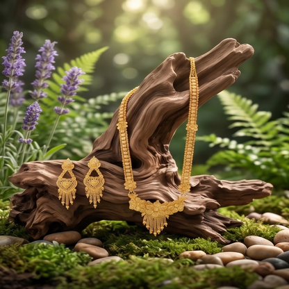 DIVYORO BLOSSOMING GOLD NECKLACE SET