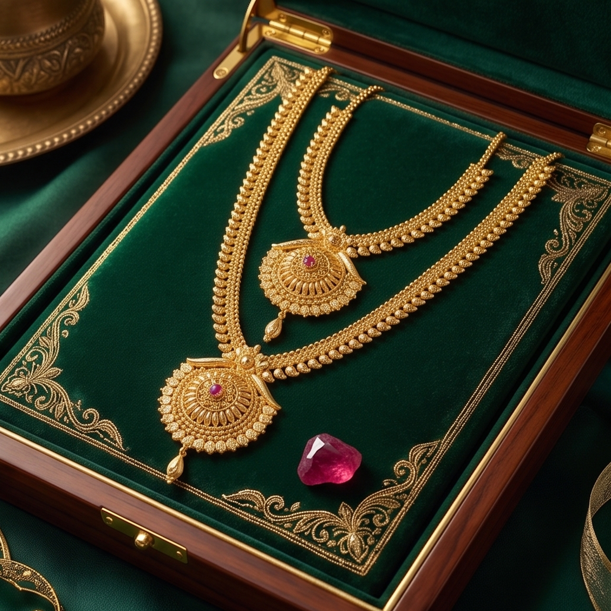 DIVYORO ROYAL LAYERED MEDALLION HARAM