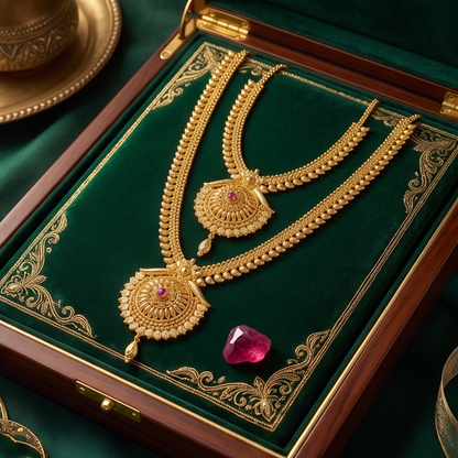 DIVYORO ROYAL LAYERED MEDALLION HARAM
