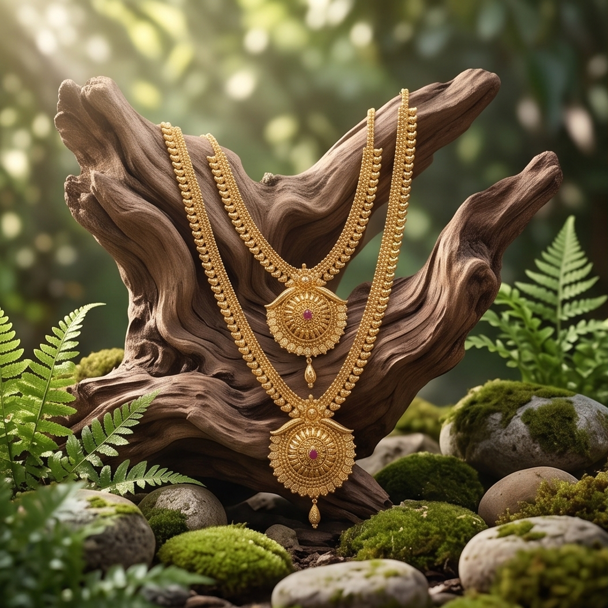 DIVYORO ROYAL LAYERED MEDALLION HARAM