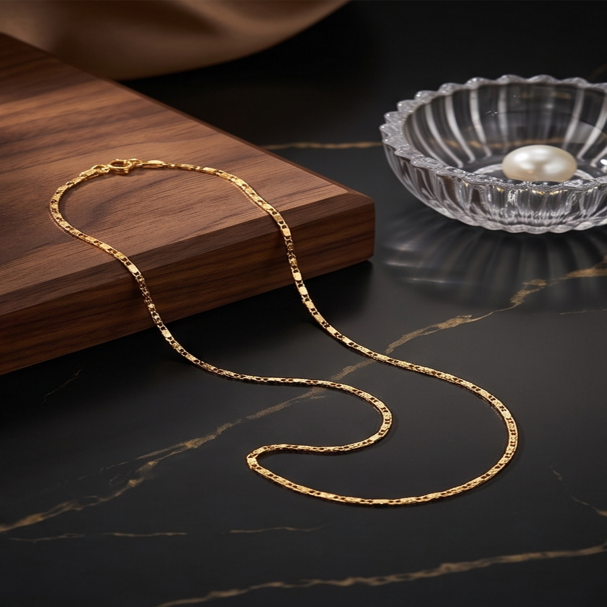 DIVYORO DIAMOND CUT GOLD CHAIN