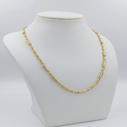 DIVYORO TEXTURED BAR GOLD CHAIN