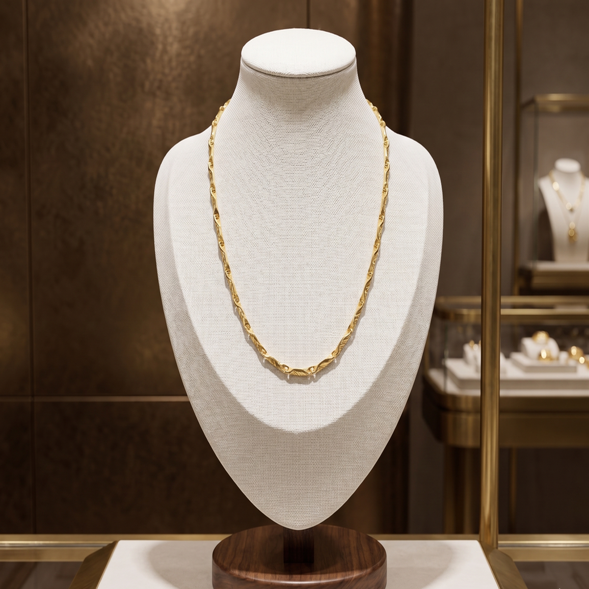 DIVYORO TWISTED WAVE GOLD CHAIN