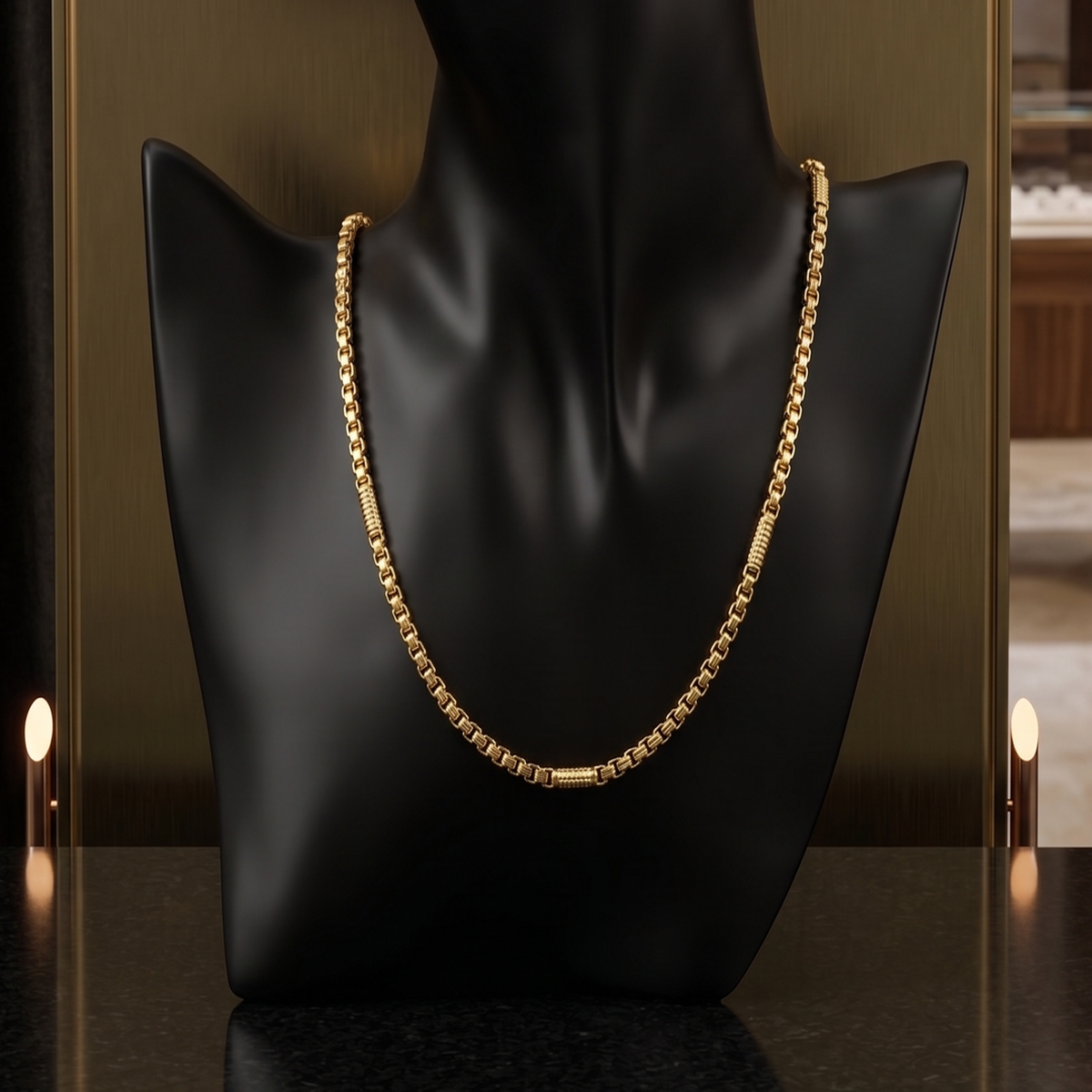 DIVYORO SQUARE BOX LINK CHAIN