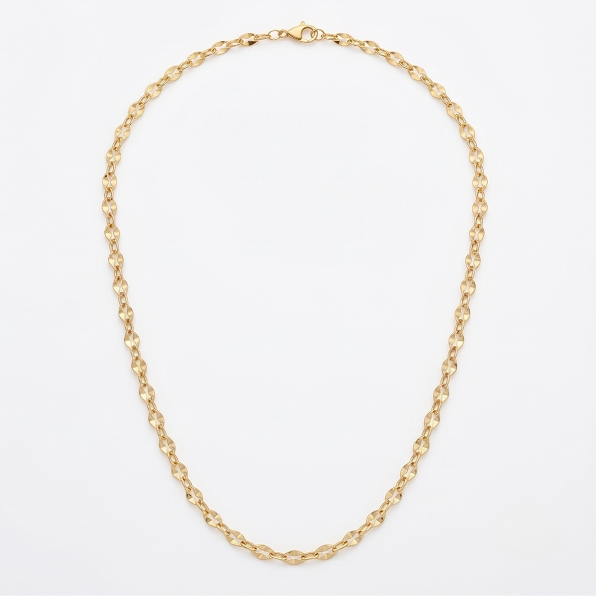 DIVYORO OVAL LINKED GOLD CHAIN