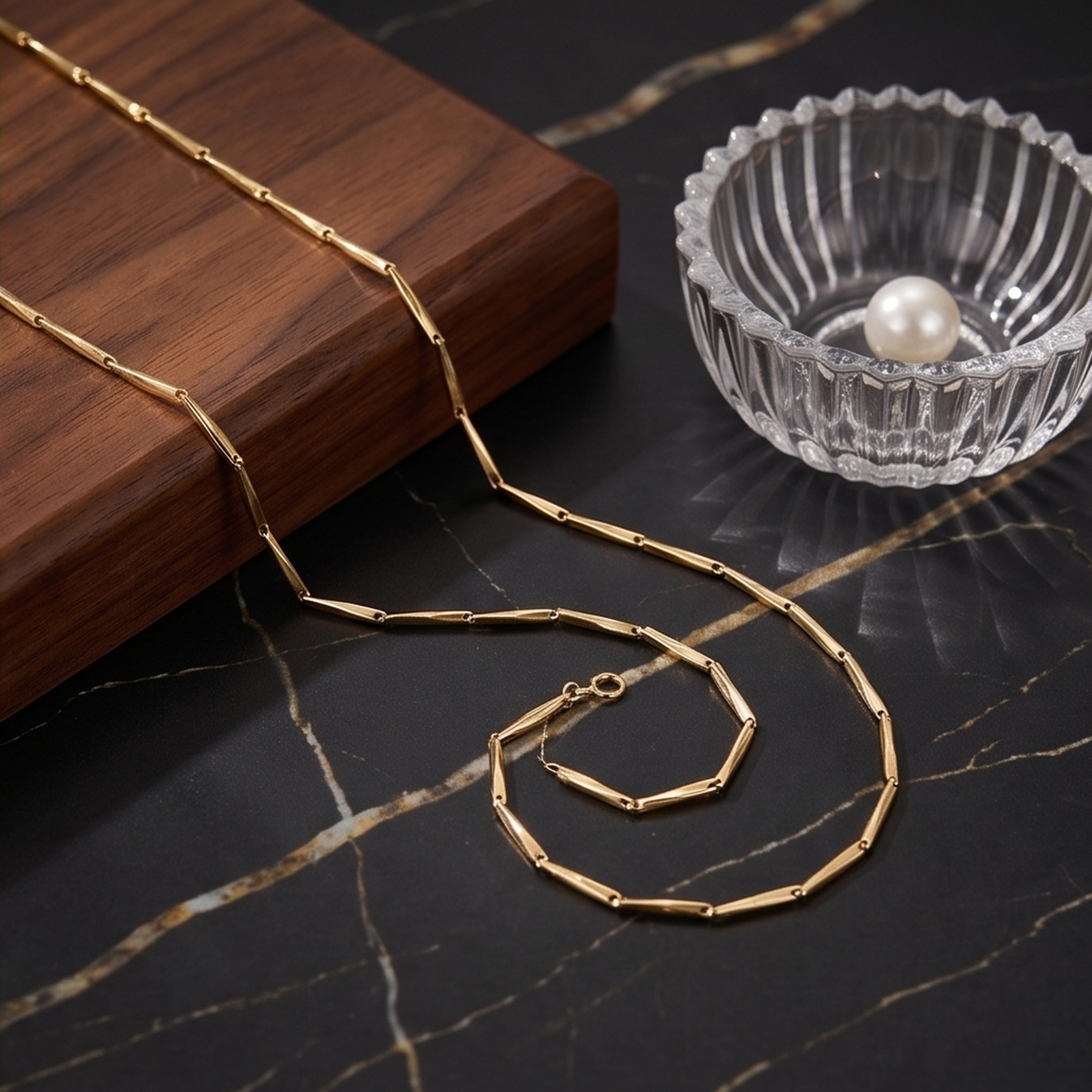 DIVYORO TAPERED BAR LINK CHAIN