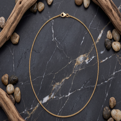 DIVYORO MINIMALIST GOLD CURB CHAIN