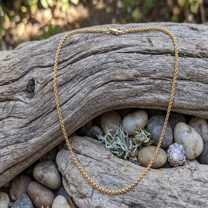 DIVYORO MINIMALIST GOLD CURB CHAIN