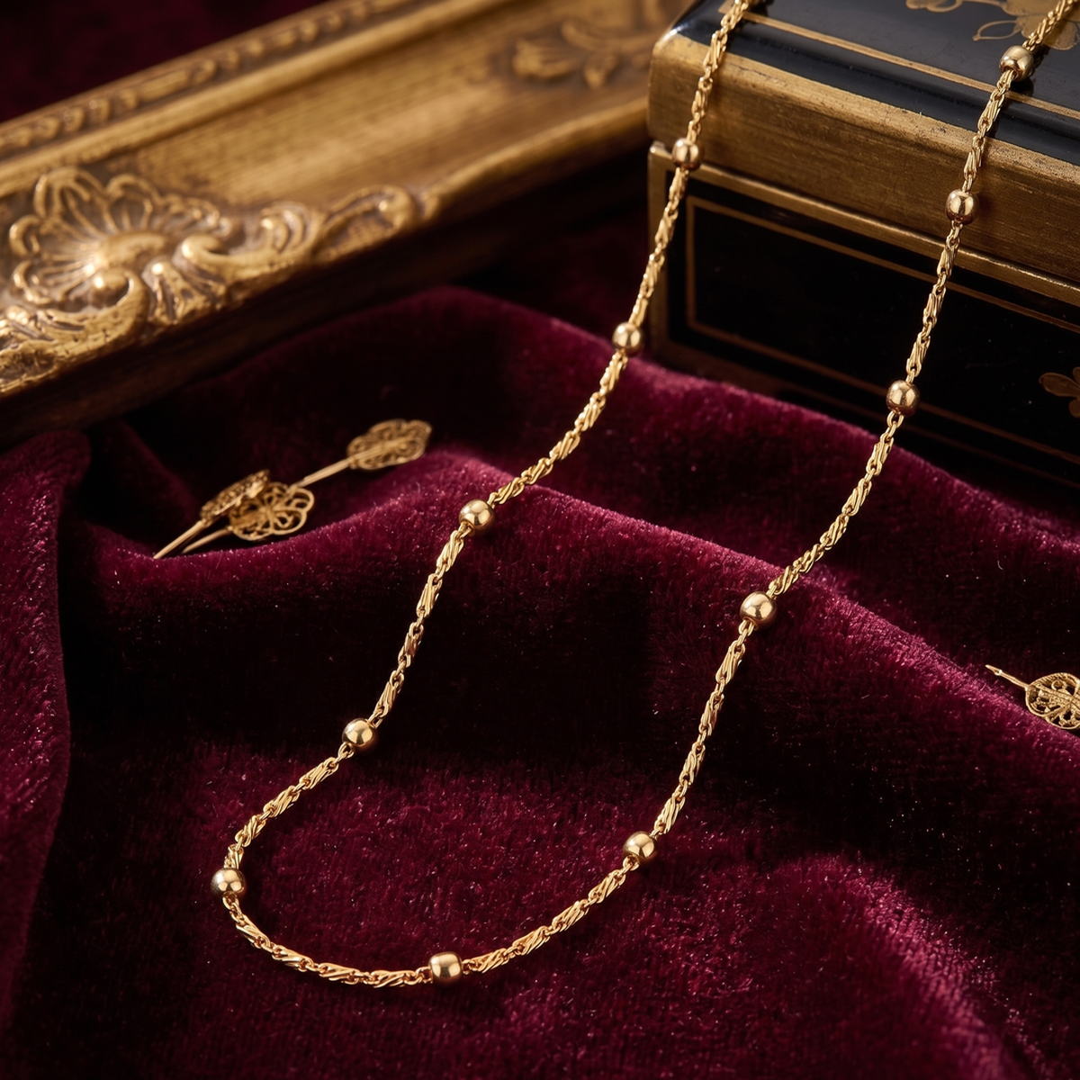 DIVYORO GOLD BALL LINK CHAIN