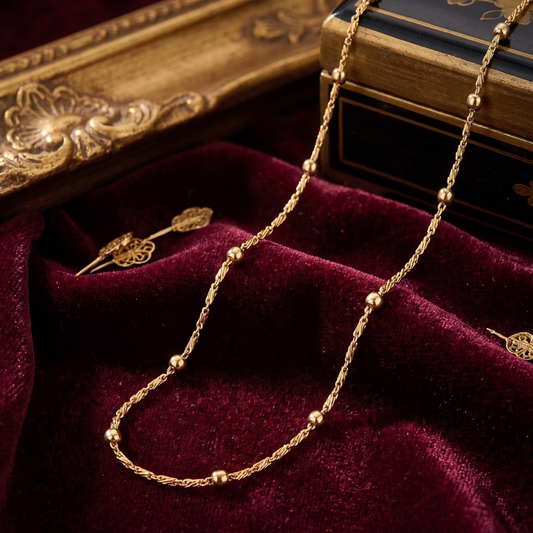 DIVYORO GOLD BALL LINK CHAIN