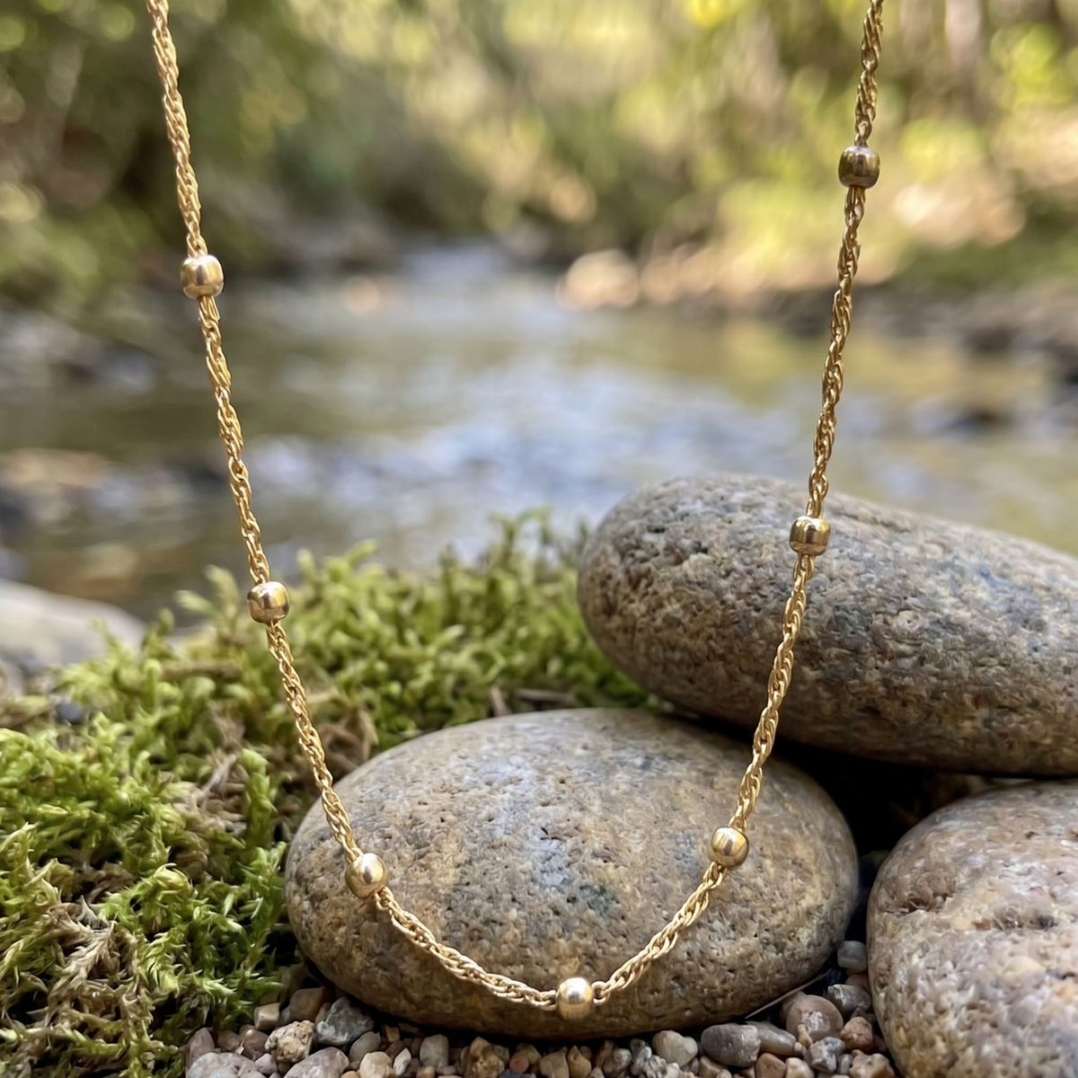 DIVYORO GOLD BALL LINK CHAIN