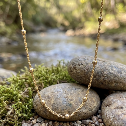 DIVYORO GOLD BALL LINK CHAIN