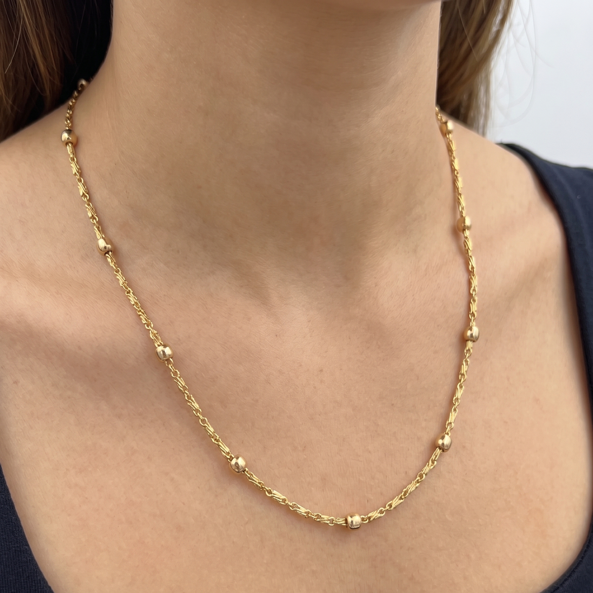 DIVYORO GOLD BALL LINK CHAIN