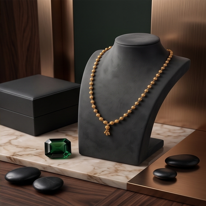 DIVYORO BEADED GOLD DROP NECKLACE