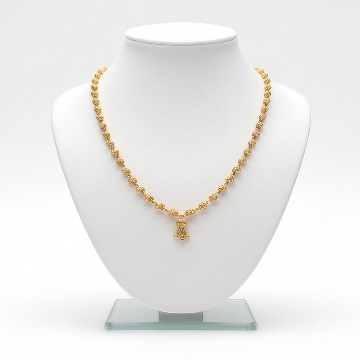 DIVYORO BEADED GOLD DROP NECKLACE