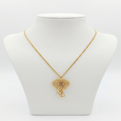 DIVYORO FILIGREE TEAR DROP PENDANT CHAIN