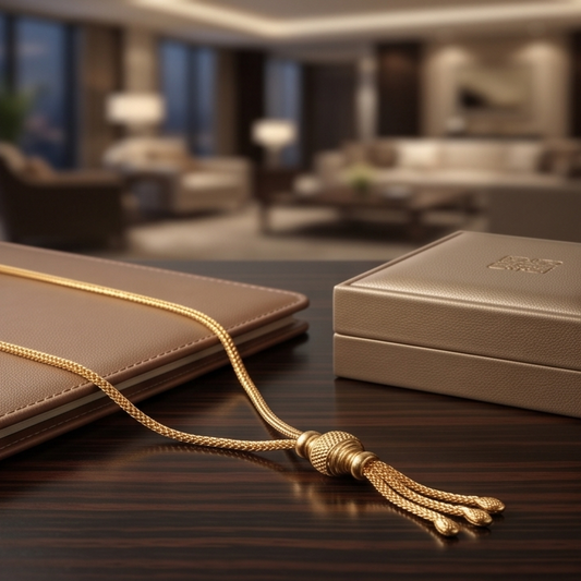 DIVYORO GOLD TASSEL PENDANT CHAIN