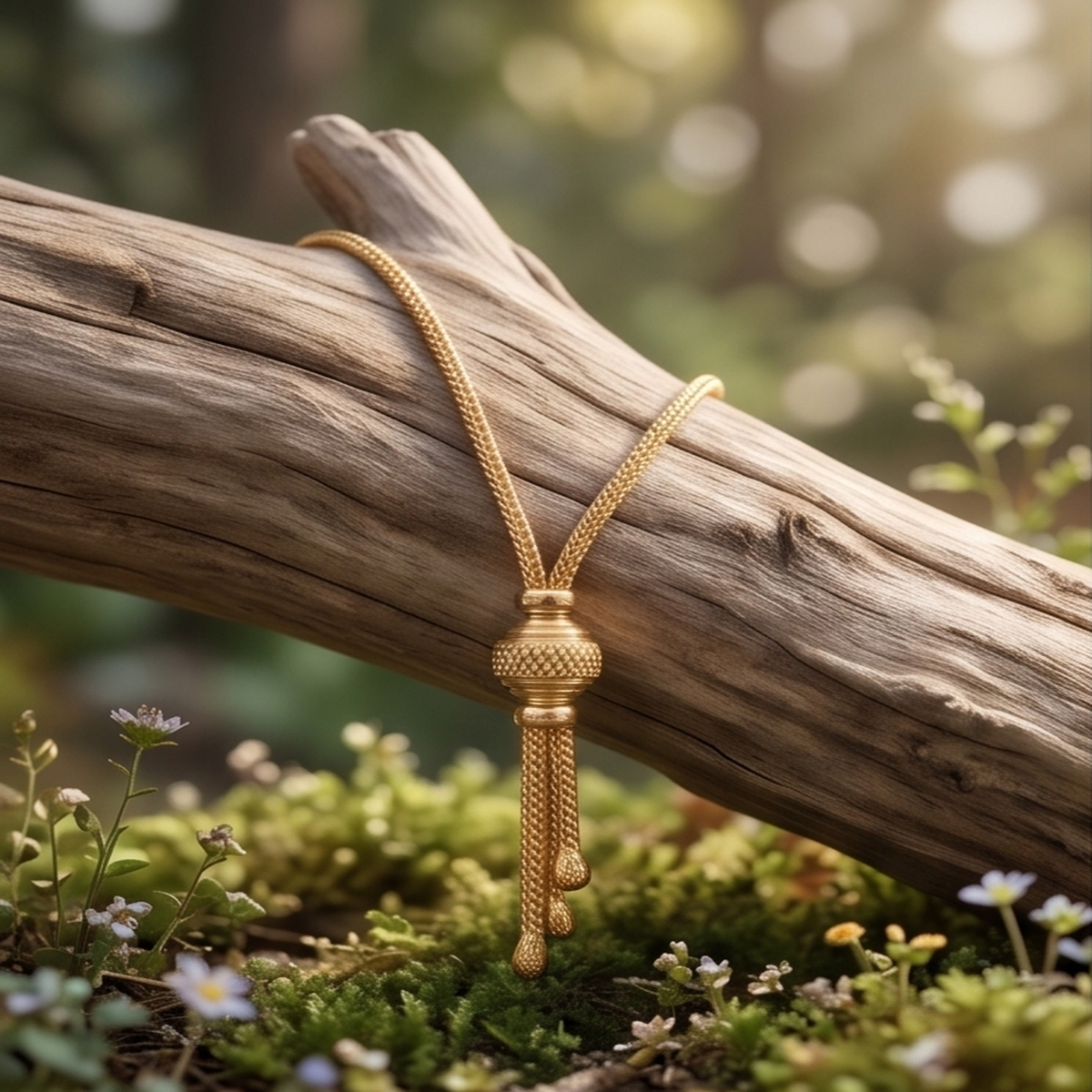 DIVYORO GOLD TASSEL PENDANT CHAIN