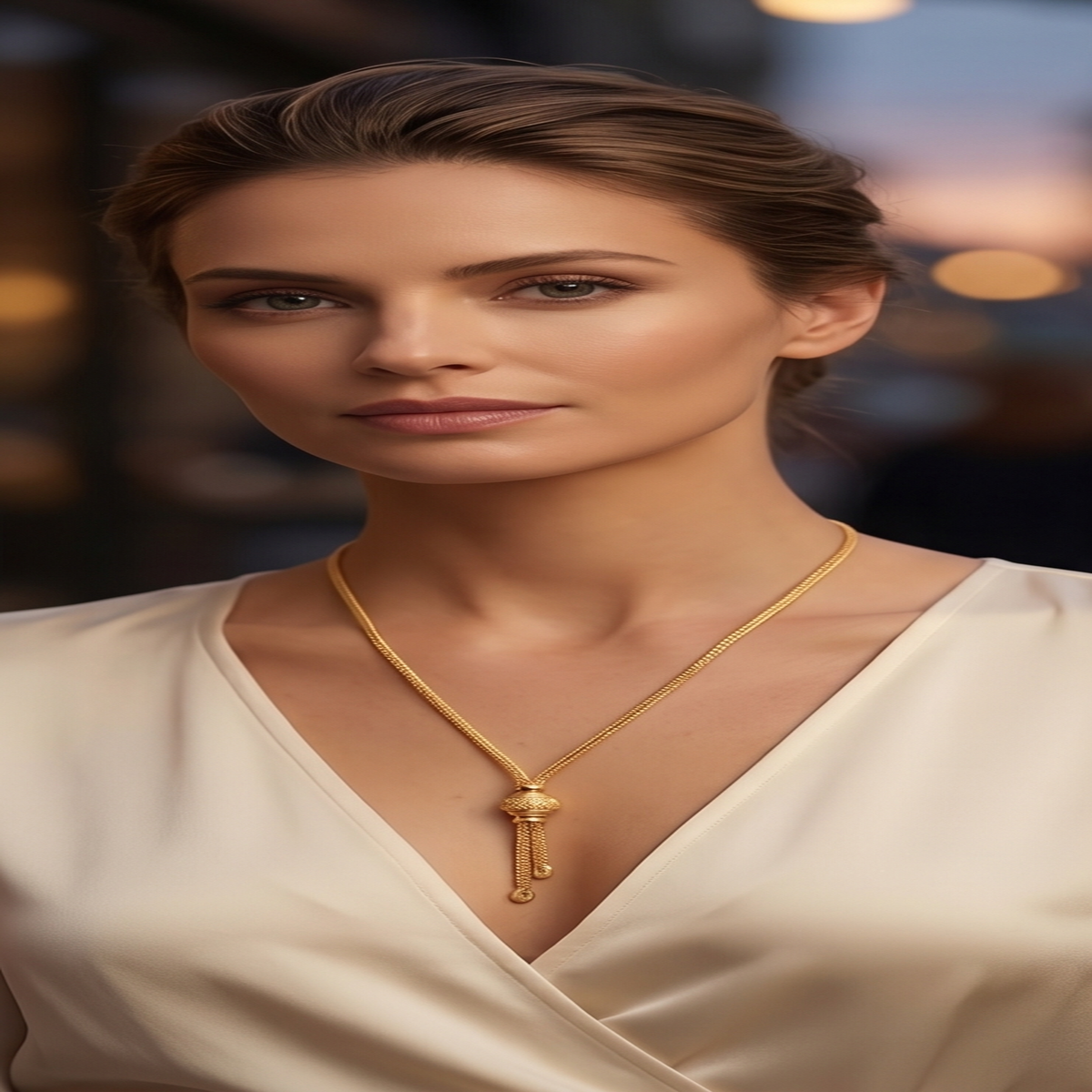 DIVYORO GOLD TASSEL PENDANT CHAIN