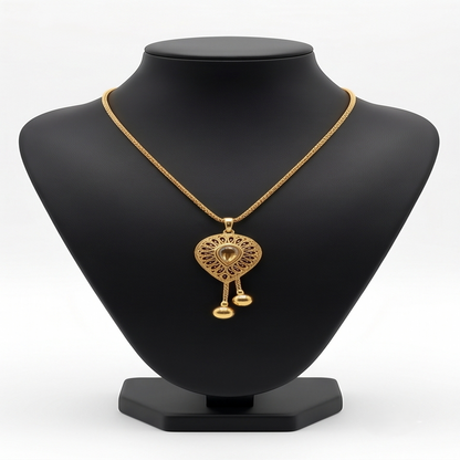 DIVYORO GOLD TEAR DROP PENDANT CHAIN