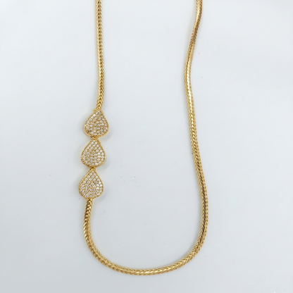 DIVYORO TRIO CRYSTAL DROP CHAIN