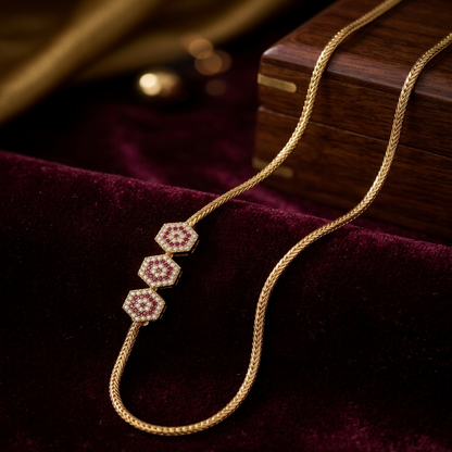 DIVYORO GOLD FIGARO LINK CHAIN